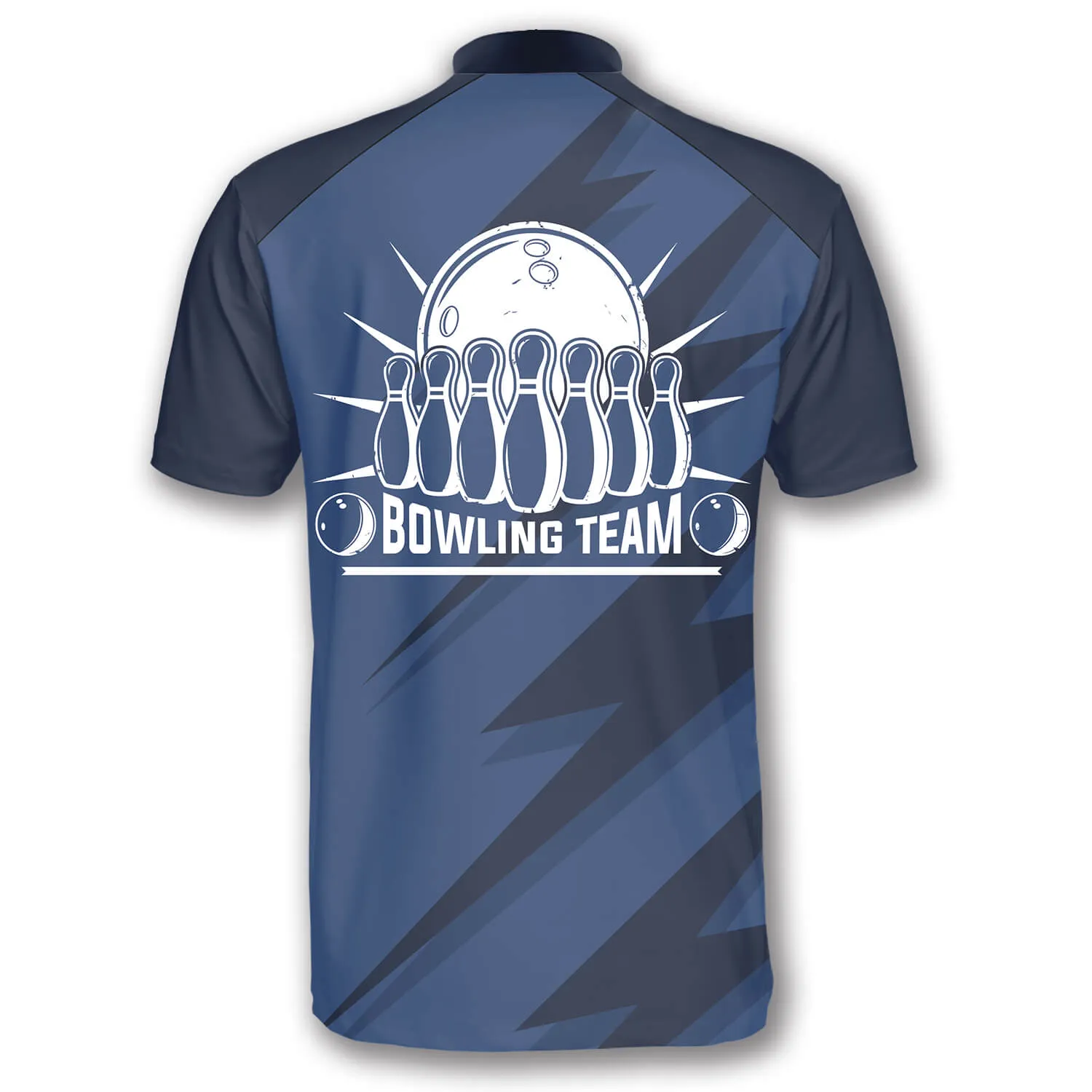 3D All Over Print Blue Lightning Custom Bowling Jerseys for Men, Uniform Shirt for Bowling Team