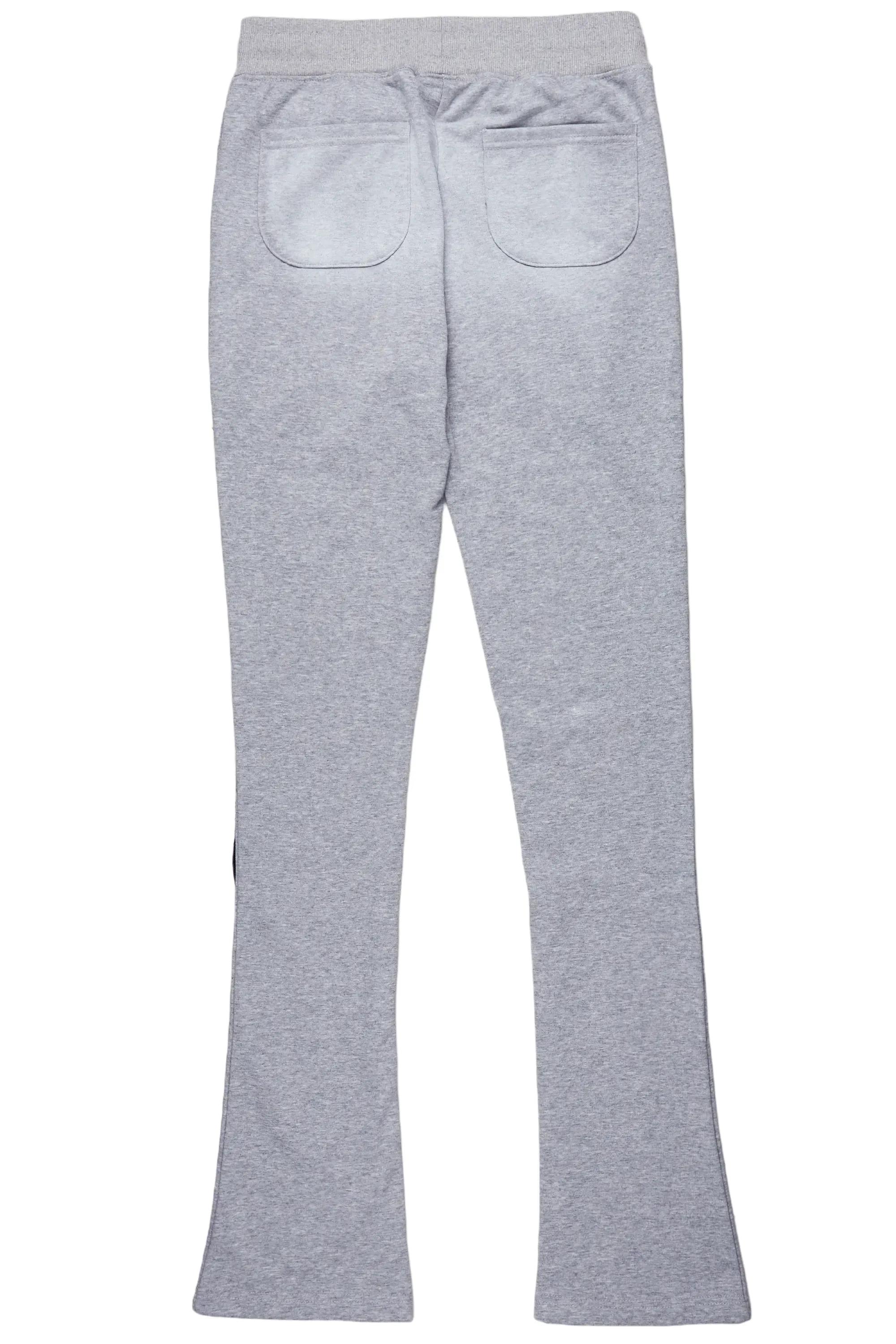 Acotas Grey Patchwork Stacked Flare Pants