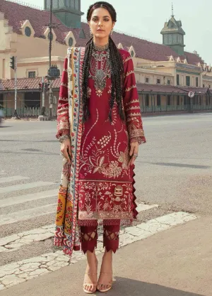 Afrozeh Embroidered Linen Unstitched 3 Piece Suit - 02