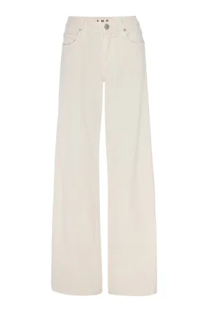 AMO Denim Sabine Wide Leg in Bone