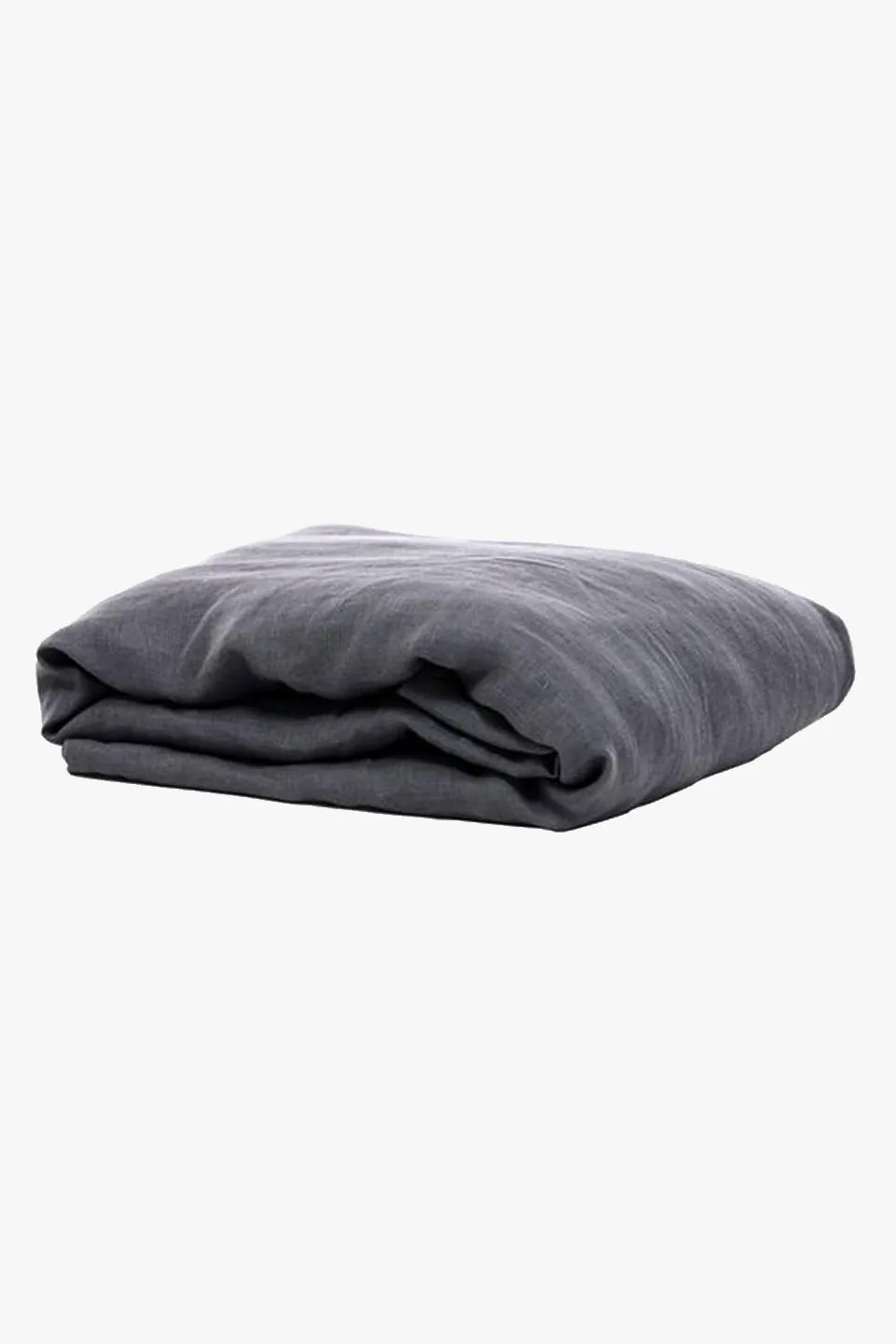 Belgian Washed Linen Charcoal King Fitted Sheet