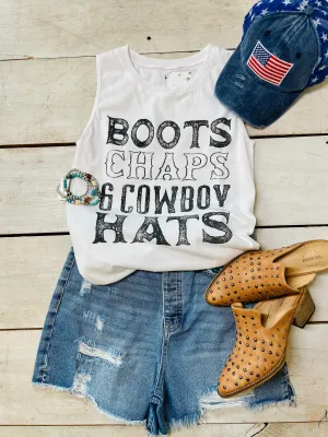 Boots, Chaps Graphic Tank Top