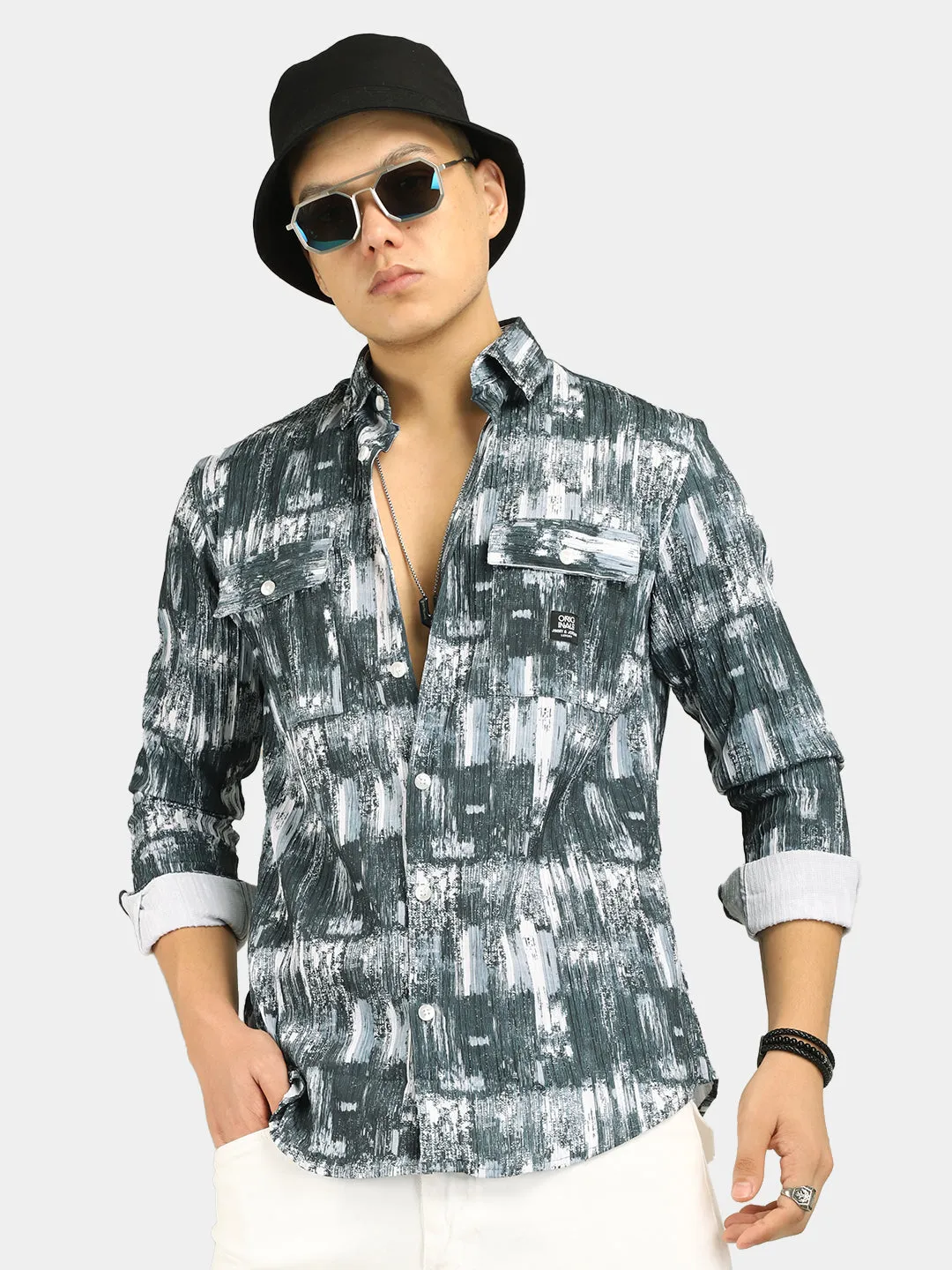 Feline Montage Teal Shirt