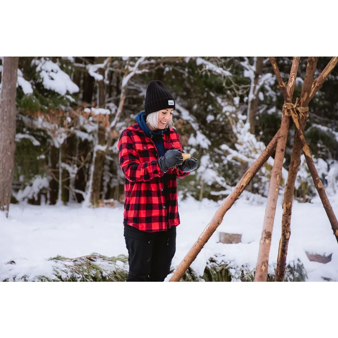 Flannel Insulated shirt Lady (Red)