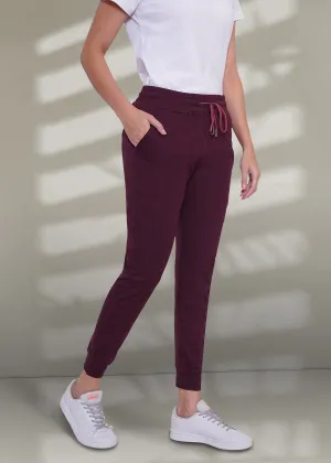 French Terry Jogger for Women: Wine