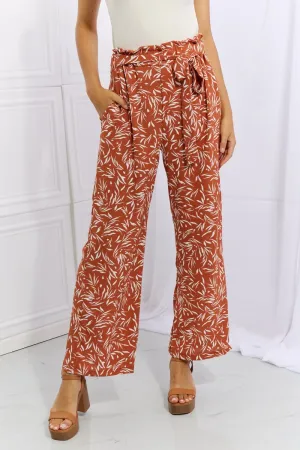 Geometric Print Pants - Red Orange