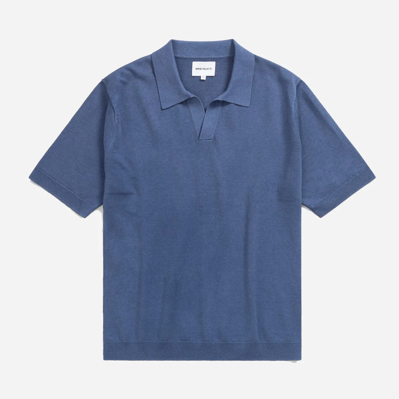 Leif Cotton Linen Polo - Calcite Blue