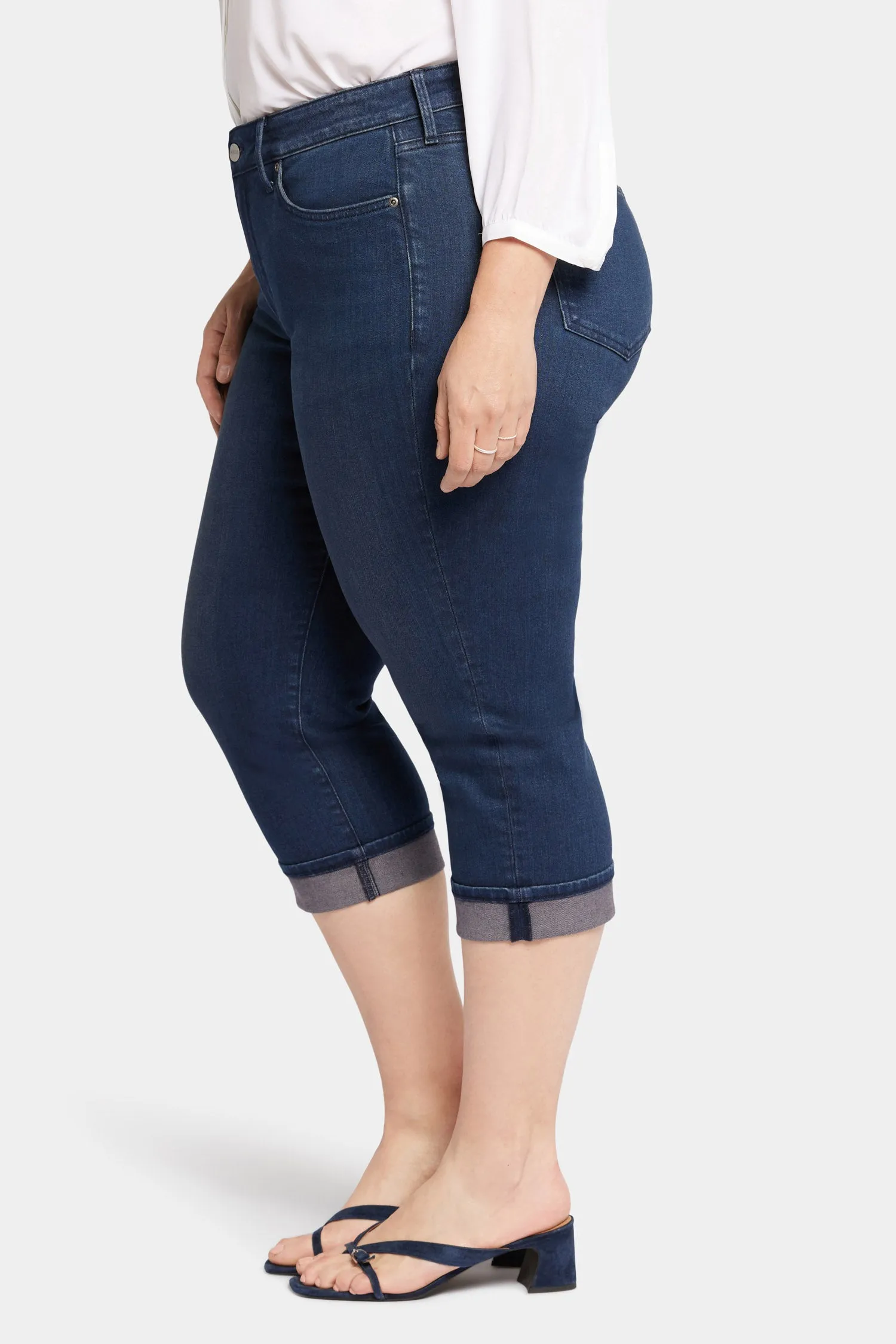 Marilyn Straight Crop Jeans In Plus Size - Inspire