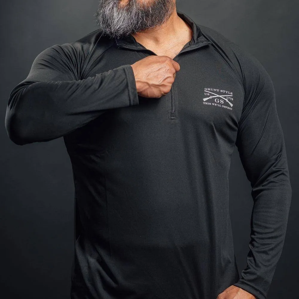 Men's 1/4 Zip Pullover - Black