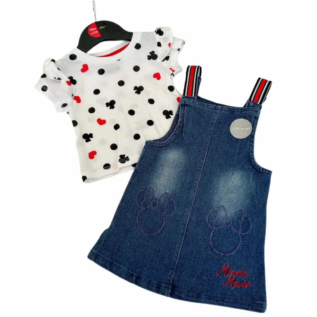 Playdate with Minnie-UK-Denim Dress- 2pc set 🇬🇧