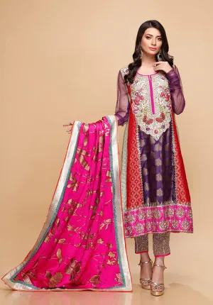 (SKU-1116)-3 Piece Attire-SHIRT PANT DUPATTA