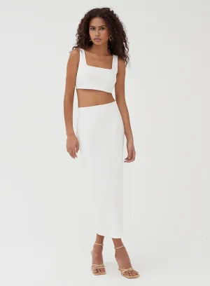 White Tie Back Linen Crop Top – Cheyanne